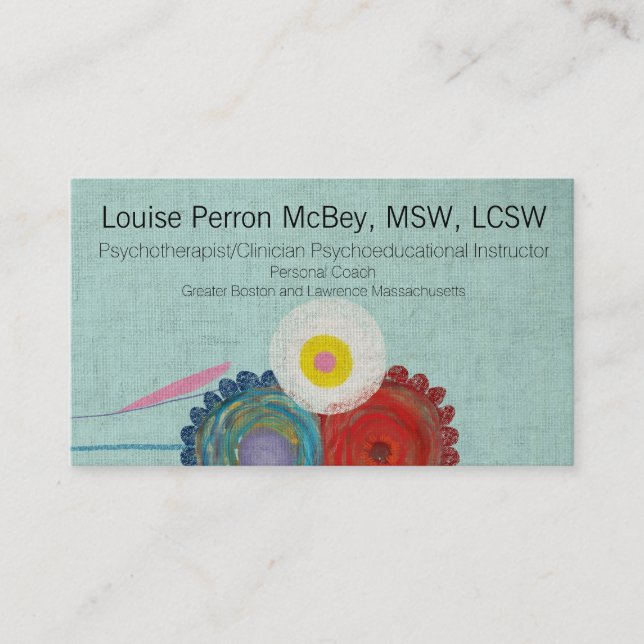 Psychotherapist Clinician Psychoeducational Business Card (Front)