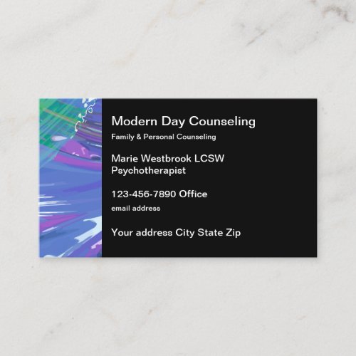 Psychotherapist Counseling Modern Business Cards