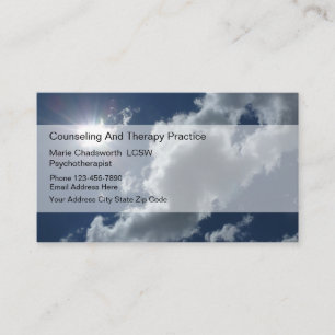 Psychotherapist Counseling Sky Business Cards