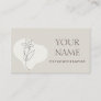 Psychotherapist Family Counselor Drawn Flower Boho Business Card