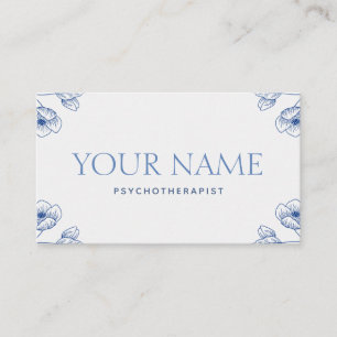 Psychotherapist Family Counselor Elegant Classy Business Card