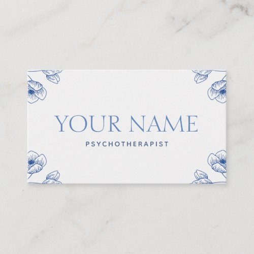 Psychotherapist Family Counselor Elegant Classy  Business Card