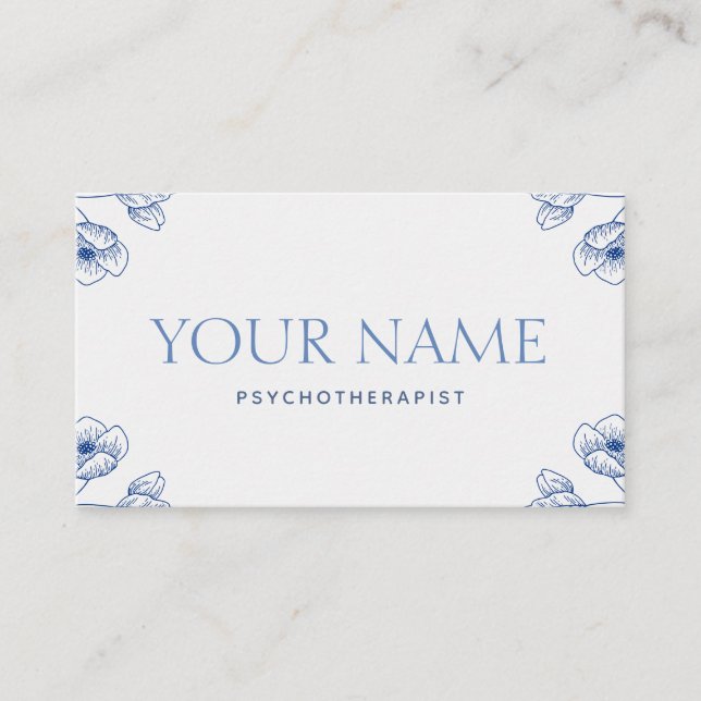 Psychotherapist Family Counselor Elegant Classy  Business Card (Front)