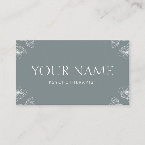 Psychotherapist Family Counselor Elegant Classy   Business Card