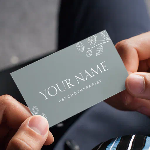 Psychotherapist Family Counselor Minimalistic   Bu Business Card