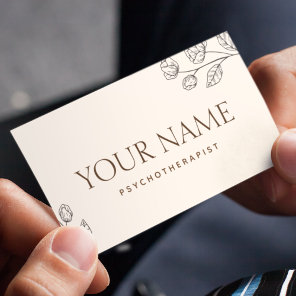 Psychotherapist Family Counselor Minimalistic   Business Card