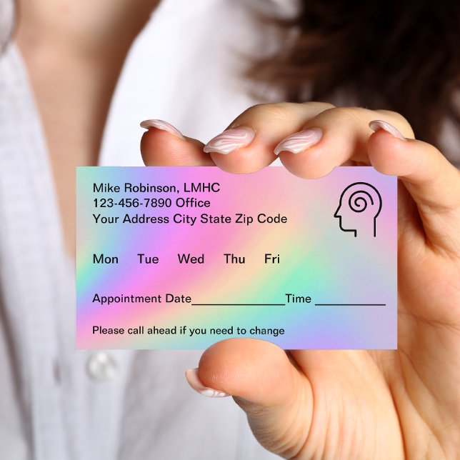 Psychotherapist Mental Health Appointment Cards (Creator Uploaded)