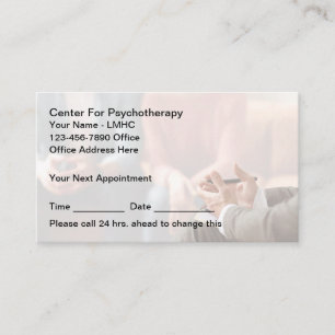 Psychotherapist Mental Health Counselor Appointment Card