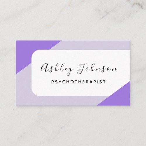 Psychotherapist Modern Purple Pink Elegant Simple  Business Card