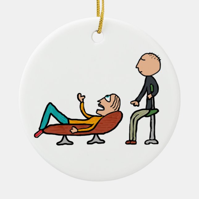 Psychotherapy Counselling and Therapy Ceramic Ornament (Front)
