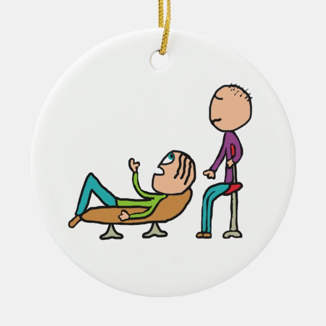 Psychotherapy Counselling and Therapy Ceramic Ornament (Front)