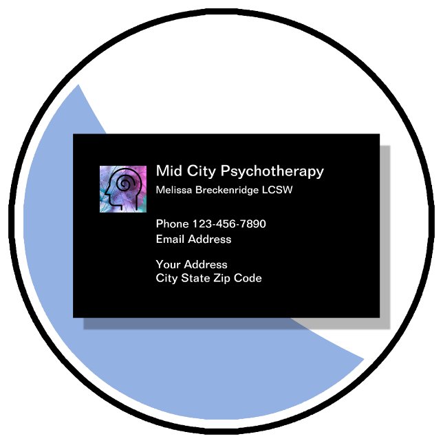 Psychotherapy Mental Health Business Card (Psychotherapy business cards by CustomBusinessTemplates)