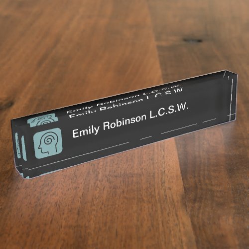 Psychotherapy Mental Health Counseling Desk Name Plate