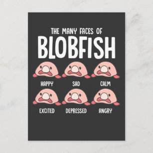 Mr. Blob fish Happy Postcard for Sale by Mannyfog