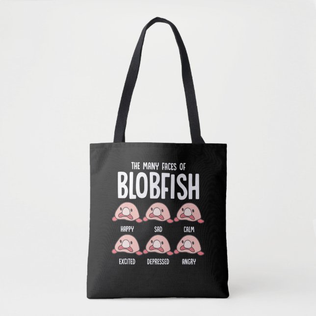 Psychrolutes Ugly Fish Face Blobfish Sea creature Tote Bag (Front)