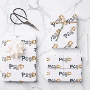 PsyD Doctor of Psychology Psychologist Wrapping Paper Sheets