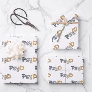 PsyD Doctor of Psychology Psychologist Wrapping Paper Sheets