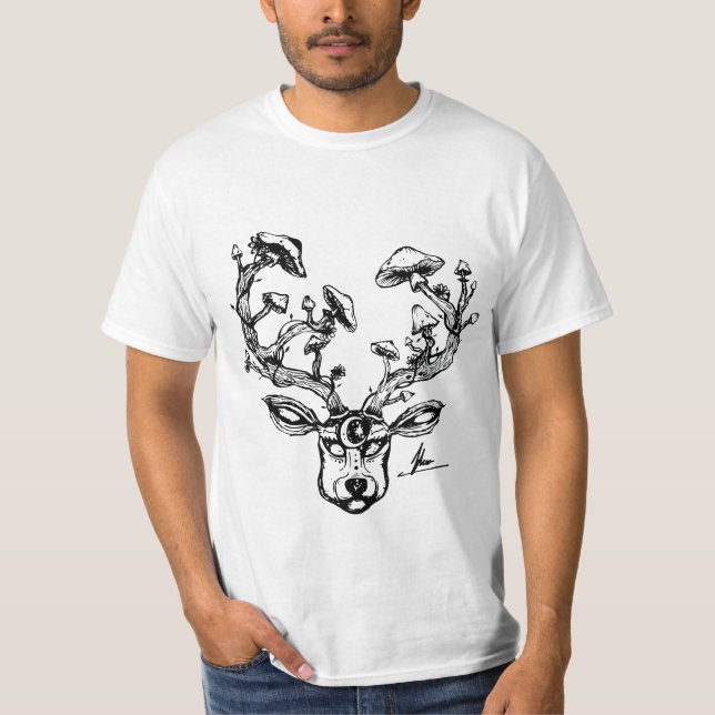 Psydeer Tee BW (Front)