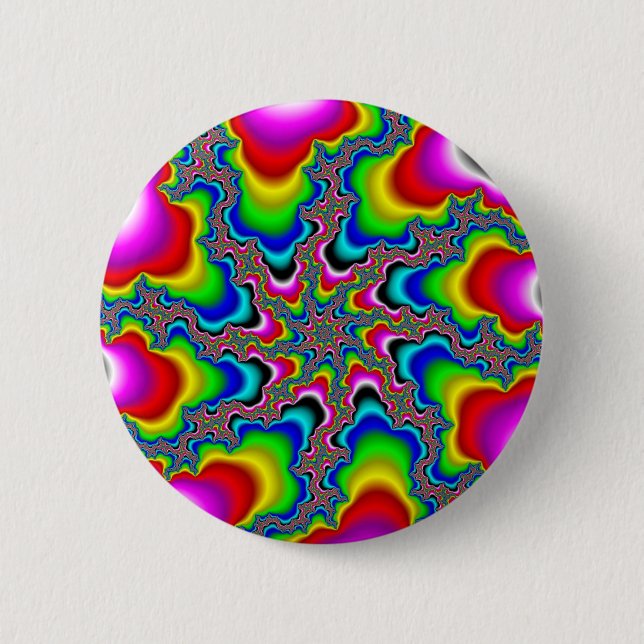 Psykedelica - Fractal Pinback Button (Front)
