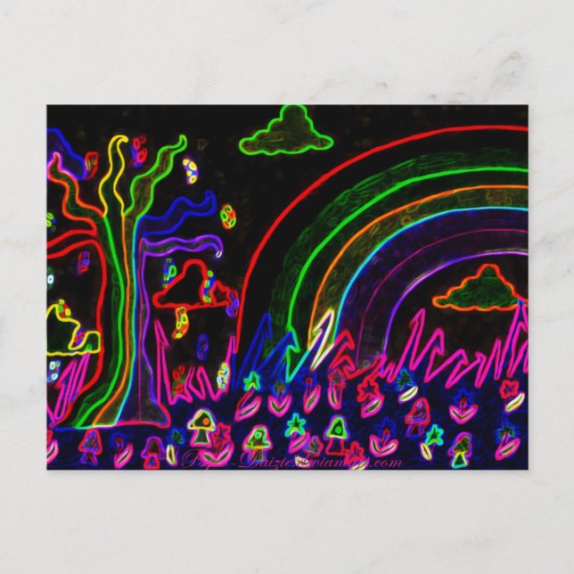 Psyko-Daizie Neon Nature Postcard (Front)