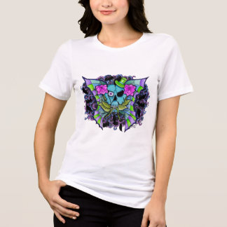 Psyko-Daizie Skull & Roses Women's T-Shirt Tri-Blend Shirt