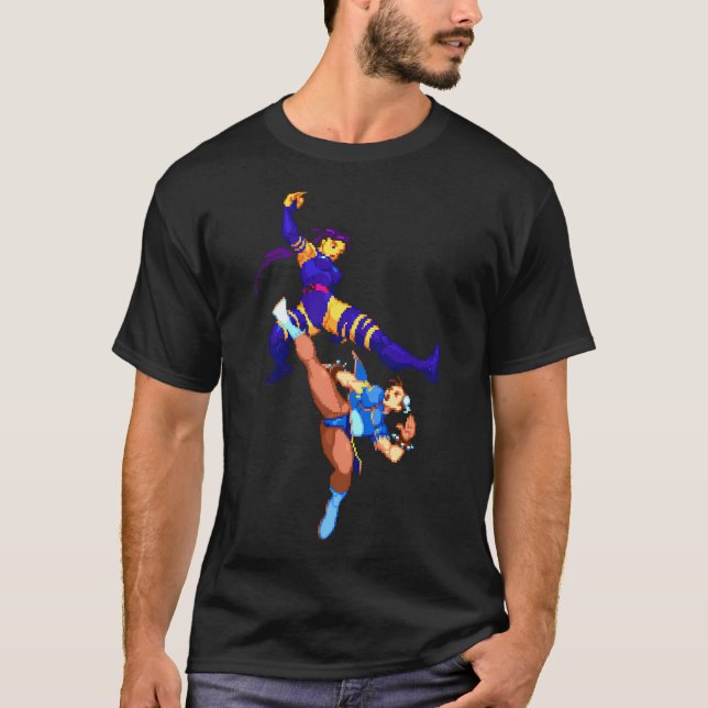 Psylocke Vs Chun Li Mvc2 T-Shirt (Front)