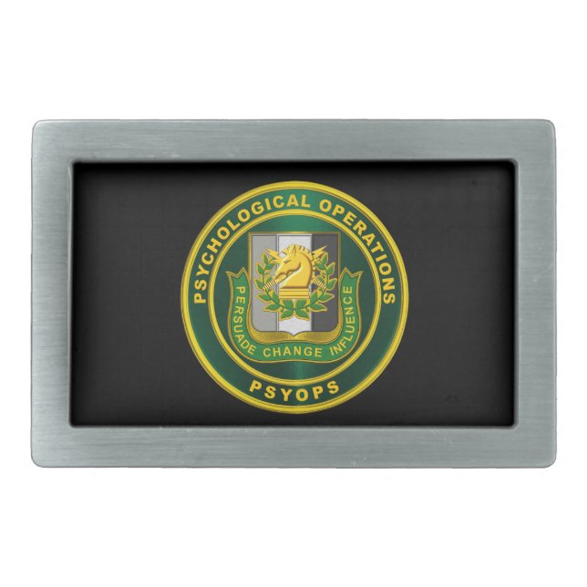 PSYOPS Psychological Operations Belt Buckle (Front)