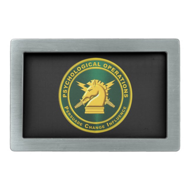 PSYOPS Psychological Operations Belt Buckle (Front)