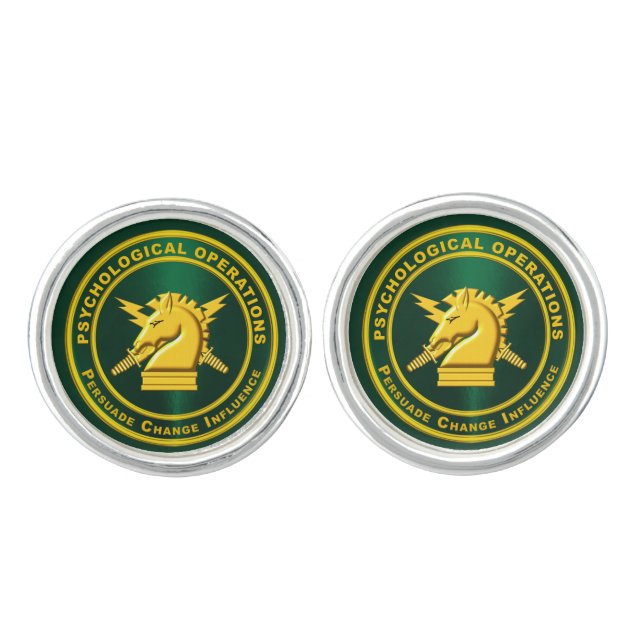 PSYOPS Psychological Operations  Cufflinks (Front)
