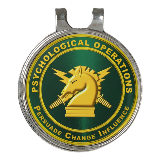 PSYOPS Psychological Operations  Golf Hat Clip (Front)