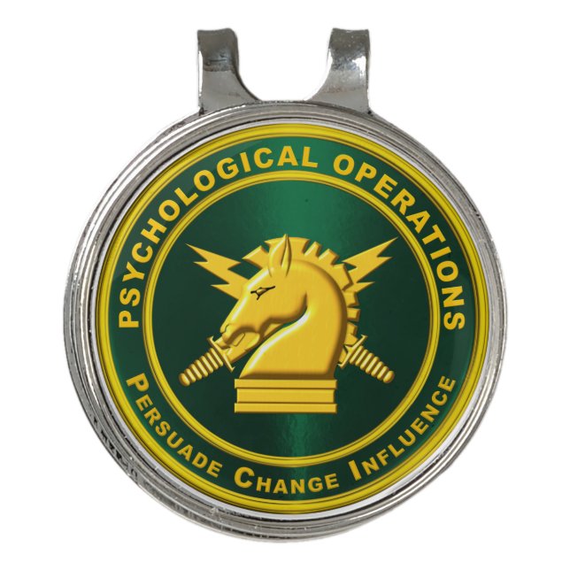 PSYOPS Psychological Operations Veteran Golf Hat Clip (Front)