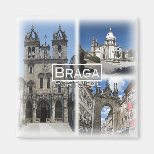 PT0031 Europe, Portugal, Braga, Fridge  Magnet (Front)