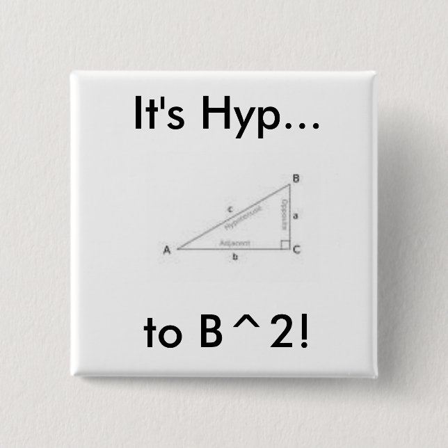 pt 1, It's Hyp...to B^2! Pinback Button (Front)