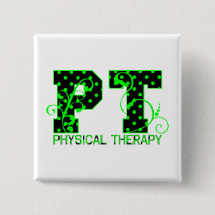 pt 2 black and green polka dots pinback button