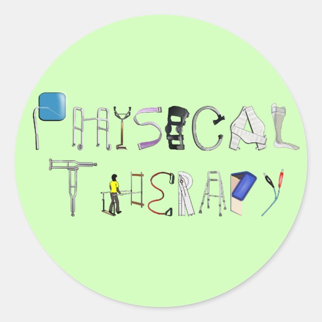 PT at Work Classic Round Sticker (Front)