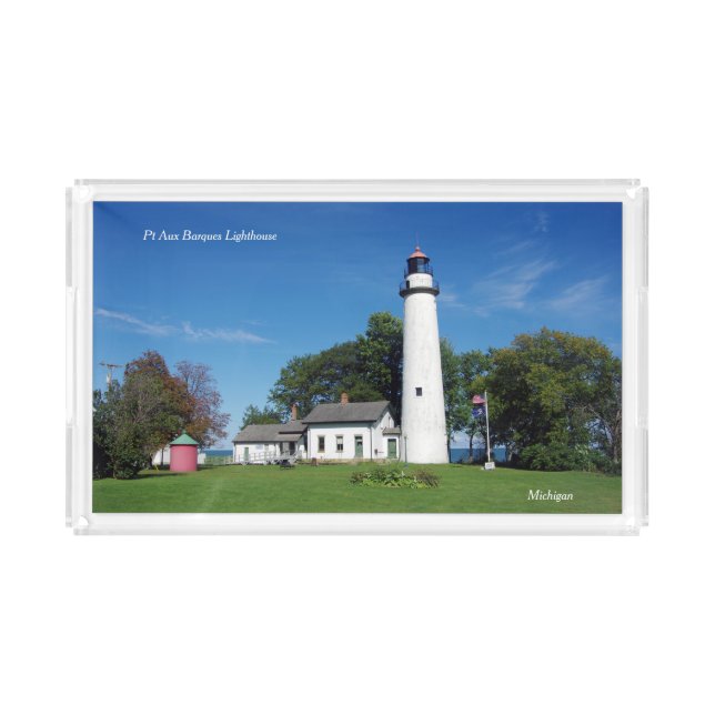 Pt Aux Barques Lighthouse acrylic tray (Front)