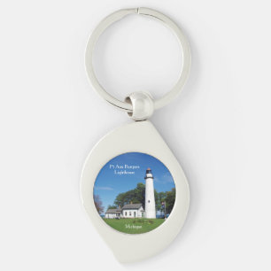 Pt Aux Barques Lighthouse metal key chain