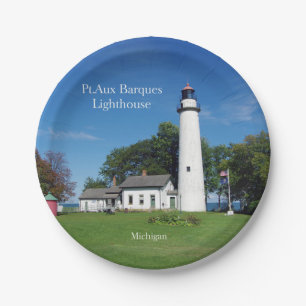 Pt Aux Barques Lighthouse paper plate