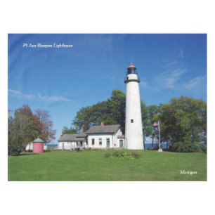 Pt Aux Barques Lighthouse table cloth