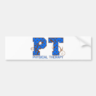 pt brown blue polka dots bumper sticker