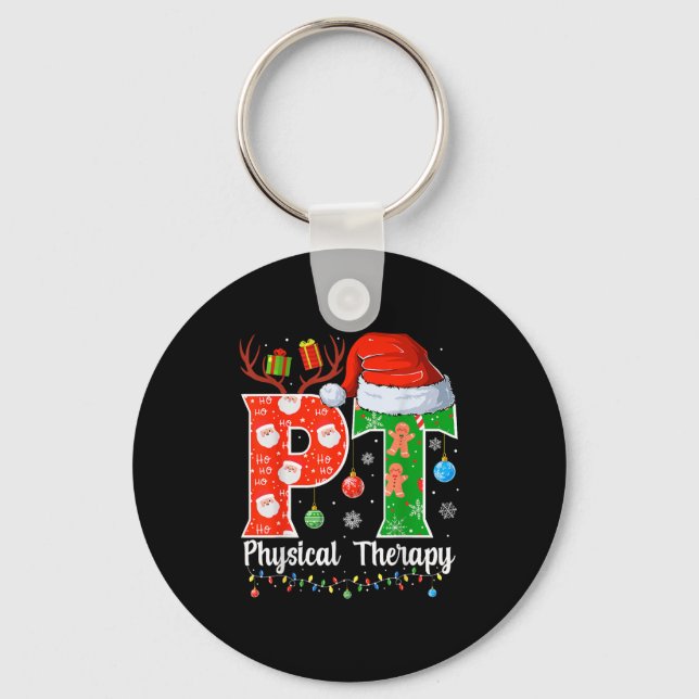 Pt Christmas Physical Therapy Christmas Pt Xmas  Keychain (Front)