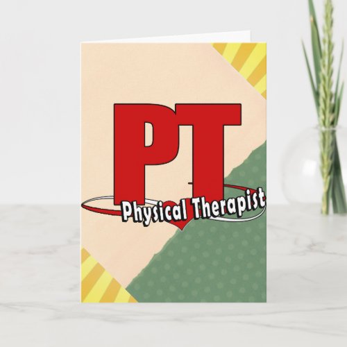 PT LOGO BIG RED    Physical Therapist Holiday Card