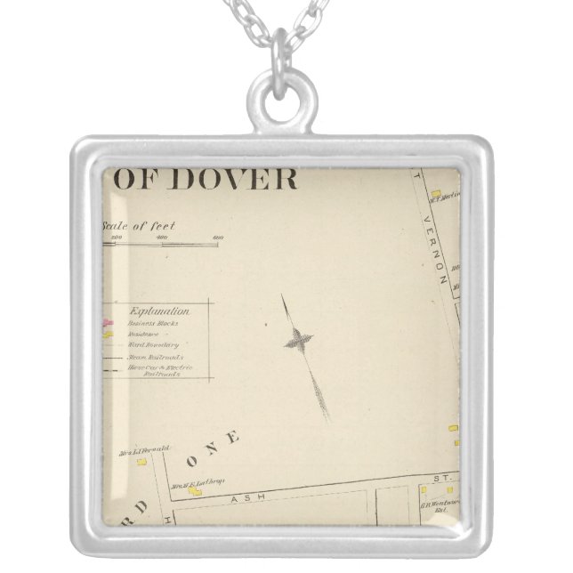 Pt of Dover Ward 1 Silver Plated Necklace (Front)