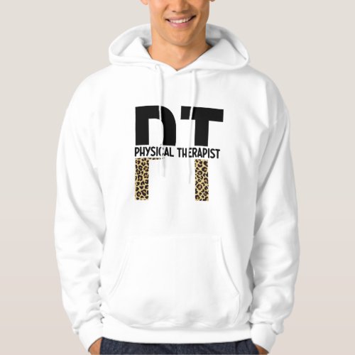 PT Physical Therapist Cheetah Print PT Grad Gifts Hoodie