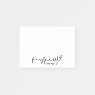 PT Physical Therapist Cute Hand Lettered Post-it Notes