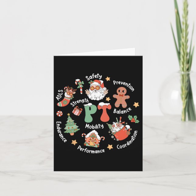 Pt Physical Therapy Santa Squad Christmas Physical Card (Front)