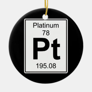 Pt - Platinum Ceramic Ornament