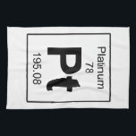 Pt - Platinum Towel<br><div class="desc">The element Pt - Platinum from the periodic table. Great to use as just a single element, but even better to combine multiple products to create words. Be it with shirts as a team or with stickers/decorative items at home. Background colour can be changed. Most products also allow you to...</div>