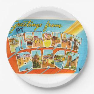 Pt Pleasant Beach New Jersey NJ Vintage Postcard- Paper Plates