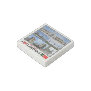 PT Portugal - Lisbon - I Love Mosaic - Stone Magnet